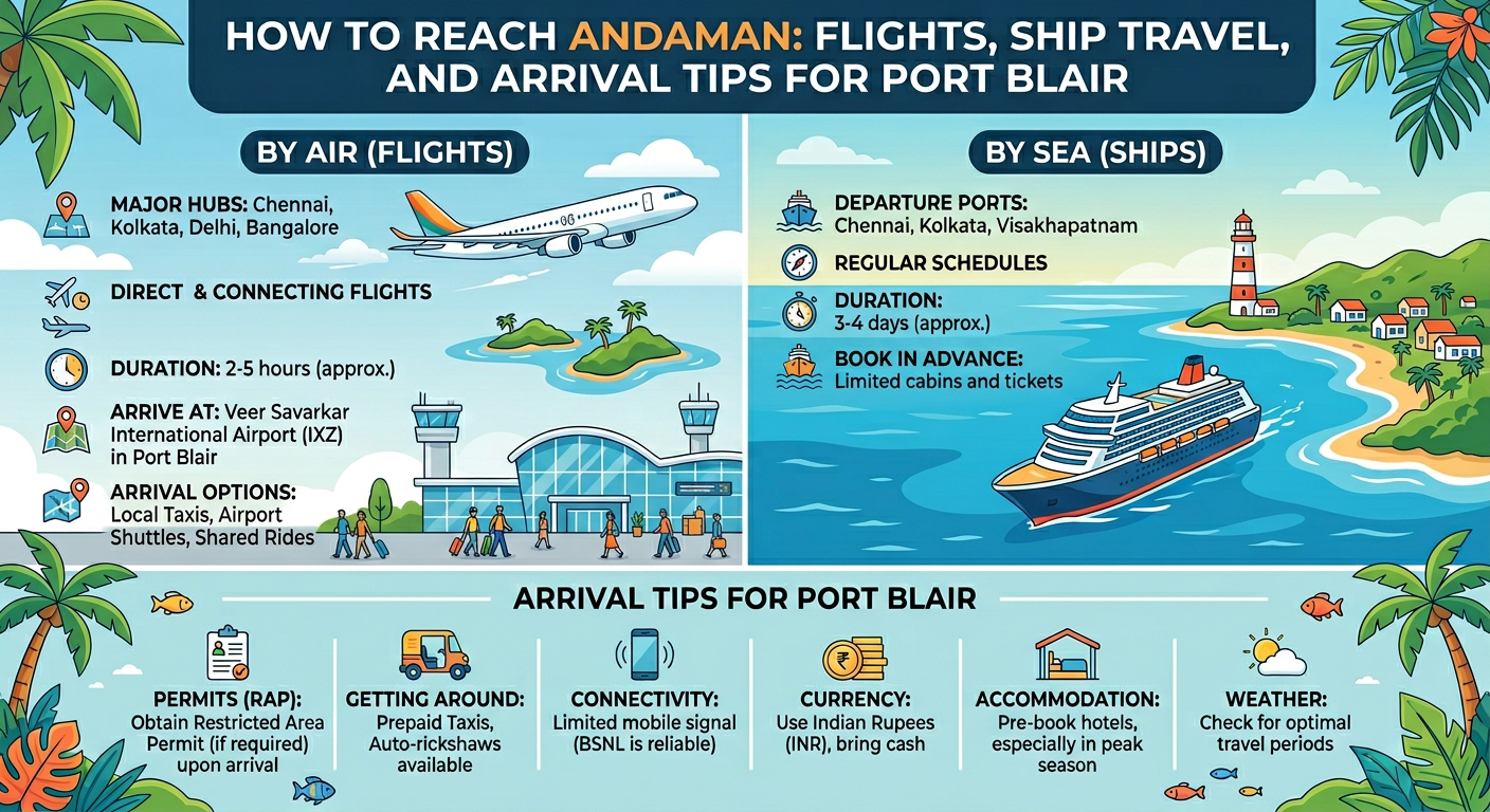 How to Reach Andaman: Flights, Ship Travel, and Arrival Tips for Port Blair