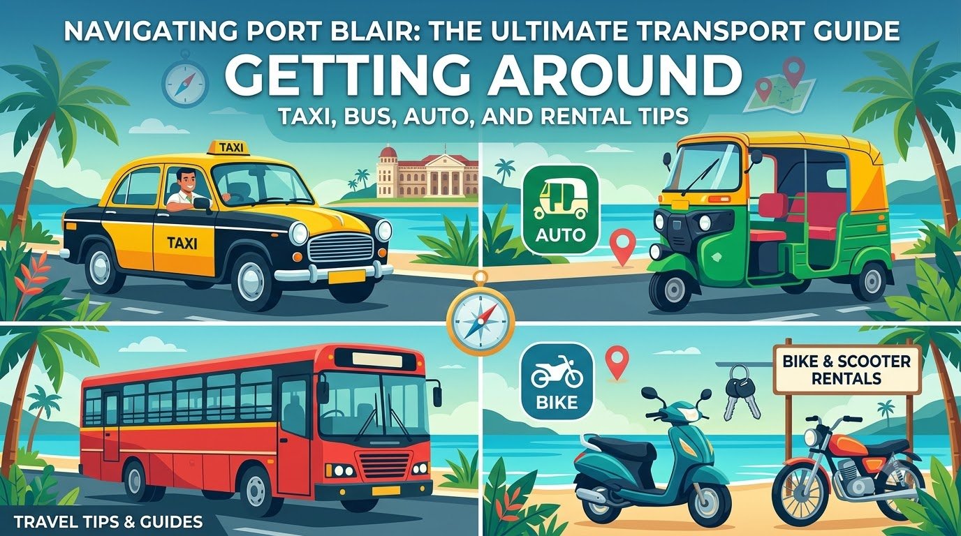 How to Get Around Port Blair: Taxi, Bus, Auto, and Rental Tips